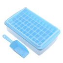 55 Grids Ice Cube Tray Mould With Lid And Storage Box Scoop Set Maker Ice Cube - Blue