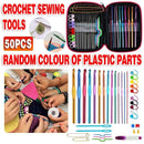 50PCS Hooks Set Crochet Sewing Tools Knitting Needles Aluminum DIY Weave Craft