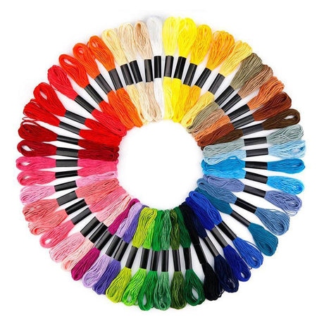 50/100 Colours Colourful Egyptian Cross Stitch Cotton Embroidery Threads - 50PCS (50 Colours)