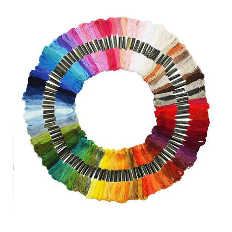 50/100 Colours Colourful Egyptian Cross Stitch Cotton Embroidery Threads - 50PCS (50 Colours)