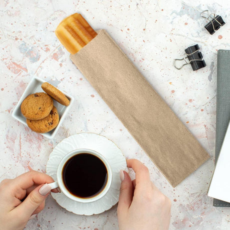 100PCS Paper Cutlery Bag Utensil Pouch Tableware Cover Restaurant Packaging Bag