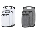 3pcs Wheat Straw Plastic Cutting Board Set Chopping Board Kitchen - Black