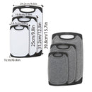 3pcs Wheat Straw Plastic Cutting Board Set Chopping Board Kitchen - Black