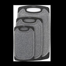 3pcs Wheat Straw Plastic Cutting Board Set Chopping Board Kitchen - Black