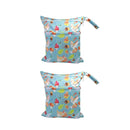 2PCS Cartoon Printed Diaper Bag Double Zipper Washable Storage Organizer - Fox Cone