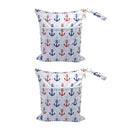 2PCS Cartoon Printed Diaper Bag Double Zipper Washable Storage Organizer - Fox Cone