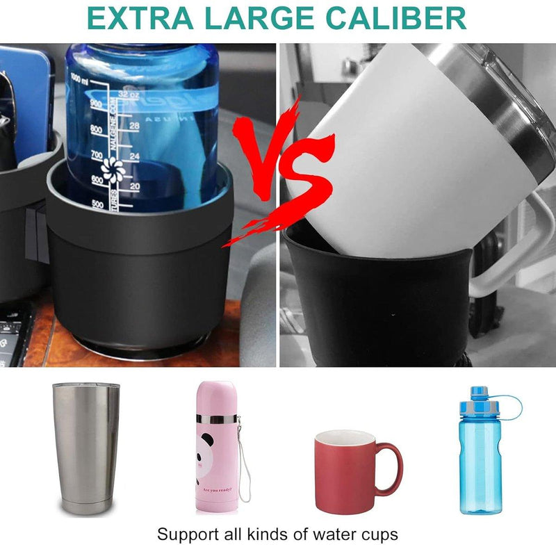 2pcs Car Cup Holder Organiser Dual 2-in-1 Adjustable Drink Holder for Vehicles