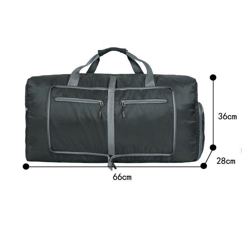 70L Large Travel Duffle Bag Foldable Waterproof Gym Bag with Shoe Compartment