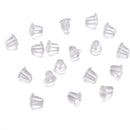 100PCS Clear Silicone Earring Backs Soft Hypoallergenic Stoppers 5mm
