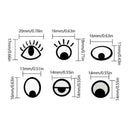 2 Rolls Cartoon Eye Stickers Self-Adhesive DIY Craft Paper for Handmade Projects