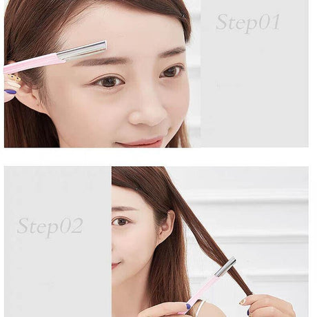 3 Piece Eyebrow Razor Kit for Women Facial Hair Removal and Brow Shaping