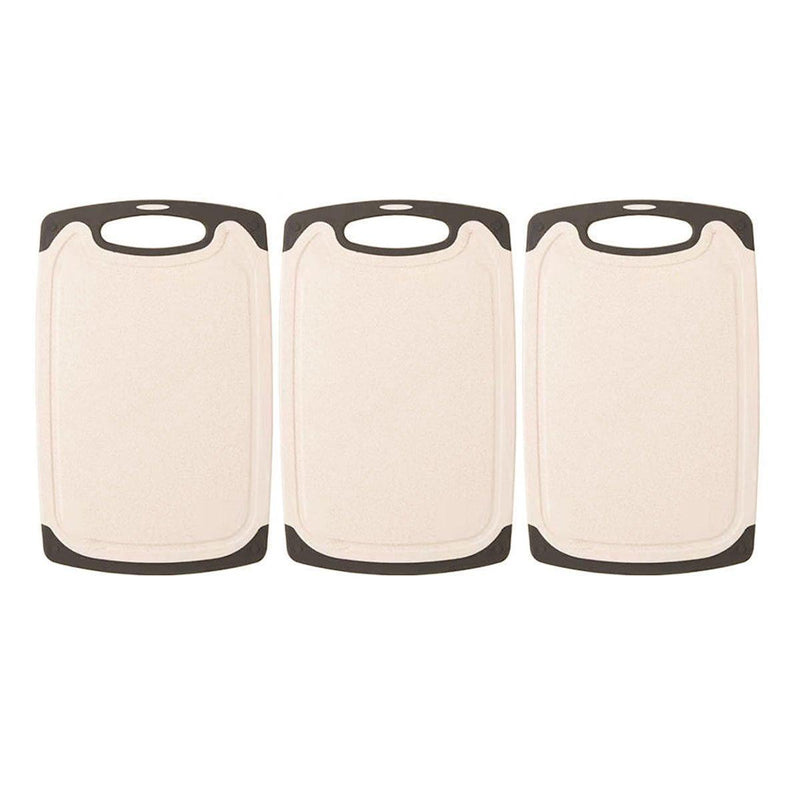3PCS Wheat Straw Cutting Board Kitchen Chopping Board for Vegetables Meat Fruit
