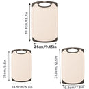 3PCS Wheat Straw Cutting Board Kitchen Chopping Board for Vegetables Meat Fruit