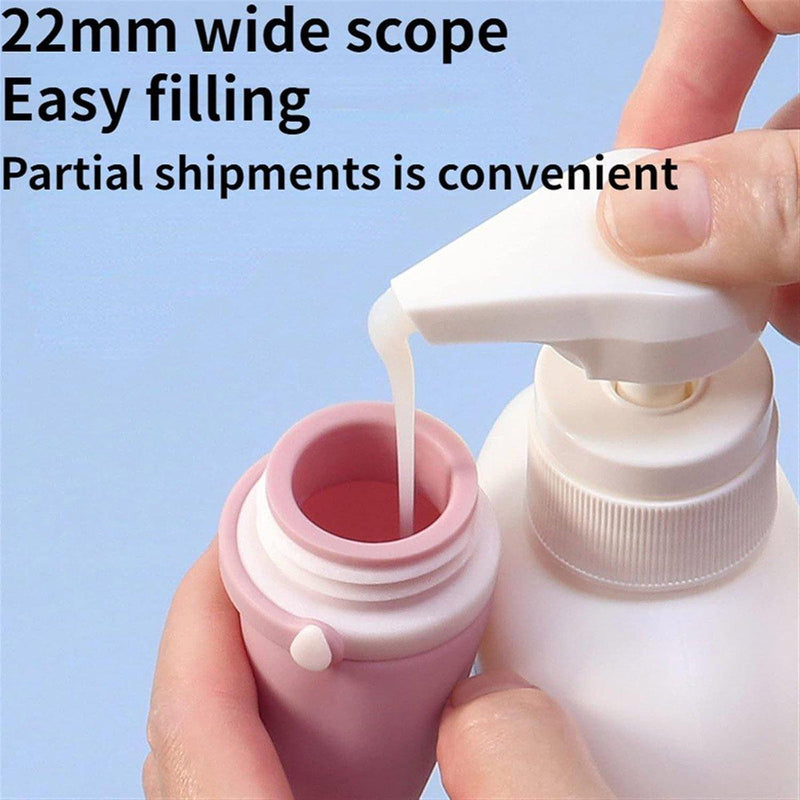 4pcs Travel Storage Bottles Set Refillable Silicone for Shampoo Lotion Cosmetics