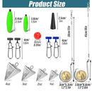 78pcs Fishing Gear Set Hooks Lures Baits Tackle Kit for Freshwater Saltwater