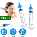 2PCS Ear Cleaning Irrigation Kit Safe Water Flushing Ear Wax Removal Syringe