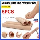5Pcs Silicone Tube Toe Gel Protector Corn Relief Foot Pain Soft Cushion Pad Cap