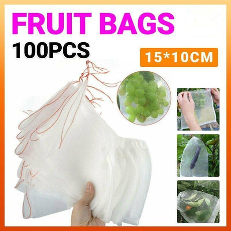 100X Fruit Fly Protection Bags - Exclusion Net to Stop Pests & Bugs
