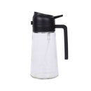 2-in-1 470ml Glass Oil Bottle Spray Pour Automatic Pressure Control Kitchen Tool - Beige