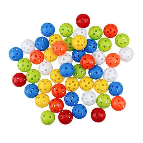 50PCS Plastic Whiffle Airflow Hollow Golf Practice Training Balls Golf Sport