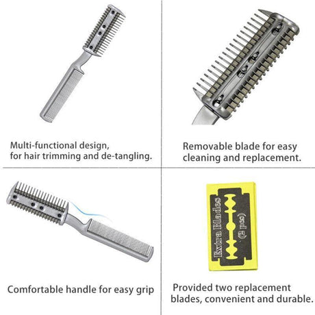 2 Sided Razor Clipper Comb Pet Hair Trimmer Grooming Cutter Dogs Cats Puppy
