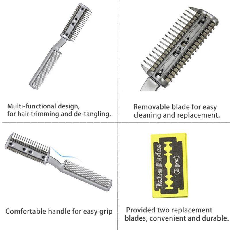 2 Sided Razor Clipper Comb Pet Hair Trimmer Grooming Cutter Dogs Cats Puppy