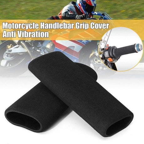 4Pcs Motorbike Motorcycle Slip-On Foam Anti Vibration Comfort Handlebar Cover