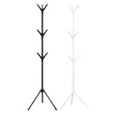 6Hooks Coat Stand Rack Clothes Hanger Hat Tree Jacket Umbrella Storage Organizer - Black
