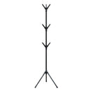6Hooks Coat Stand Rack Clothes Hanger Hat Tree Jacket Umbrella Storage Organizer - Black