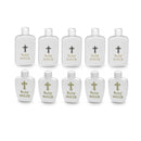 10XHoly Water Bottle Gold For Cross Plastic Portable Holy Water Container Easter