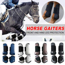 4pcs Show Jumping Horse Leg Warmers Gaiters for Joint Protection Equine Gear - Brown