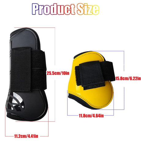 4pcs Show Jumping Horse Leg Warmers Gaiters for Joint Protection Equine Gear - Brown