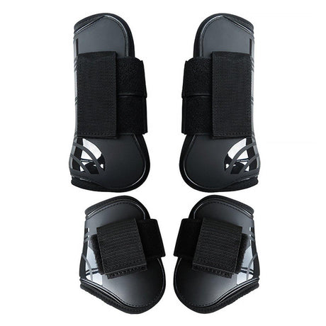 4pcs Show Jumping Horse Leg Warmers Gaiters for Joint Protection Equine Gear - Navy