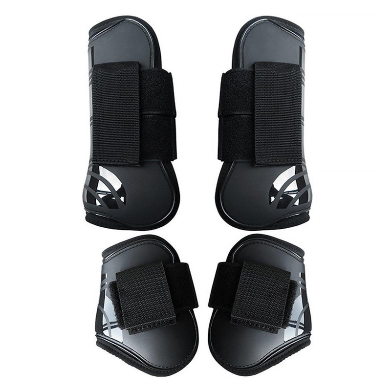 4pcs Show Jumping Horse Leg Warmers Gaiters for Joint Protection Equine Gear - White