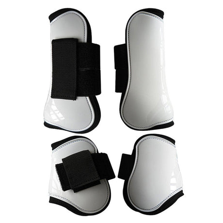 4pcs Show Jumping Horse Leg Warmers Gaiters for Joint Protection Equine Gear - White