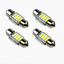 4PCS 31mm 7020 4SMD LED Festoon Interior Dome Map Light Bulbs 12V White