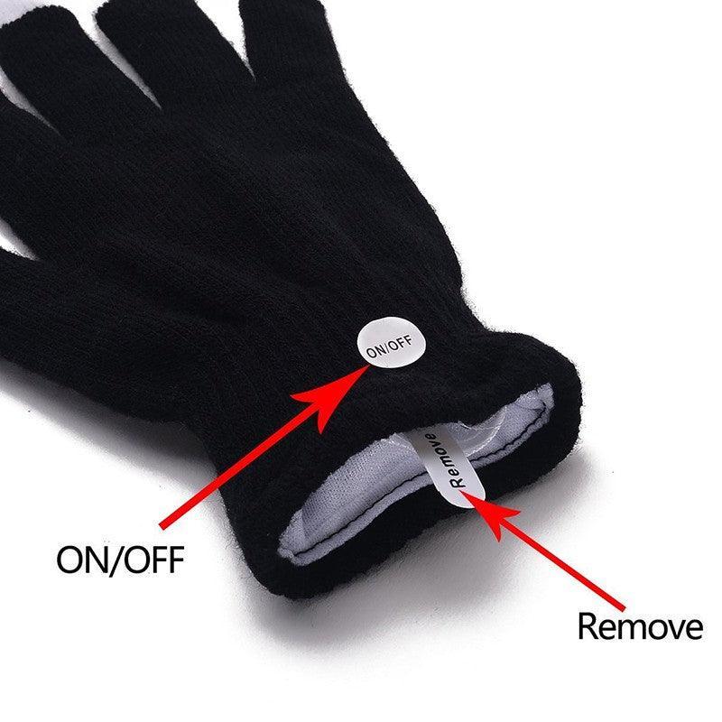 1Pair Rainbow Flow LED Light Black Glove Rave Party Glow Games Night mode Glove