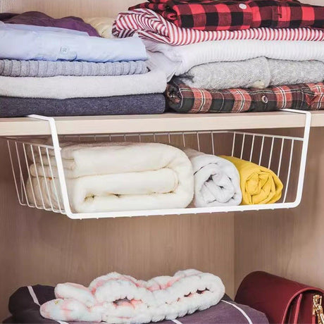 3PCS Hanging Storage Basket Rack Organizer Kitchen Wardrobe Shelf Cabinet Basket