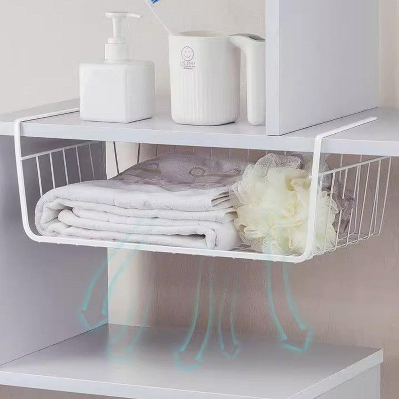 3PCS Hanging Storage Basket Rack Organizer Kitchen Wardrobe Shelf Cabinet Basket