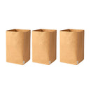 3pcs Washable Kraft Paper Storage Bag for Kitchen Desktop Refrigerator Organizer - L-Square