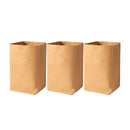 3pcs Washable Kraft Paper Storage Bag for Kitchen Desktop Refrigerator Organizer - L-Square