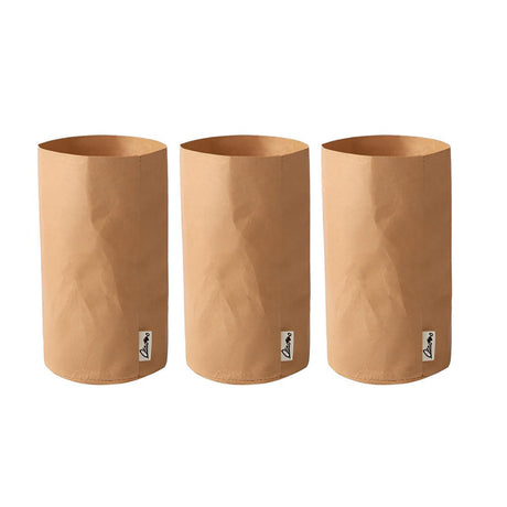 3pcs Washable Kraft Paper Storage Bag for Kitchen Desktop Refrigerator Organizer - M-Square