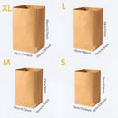 3pcs Washable Kraft Paper Storage Bag for Kitchen Desktop Refrigerator Organizer - S-Square
