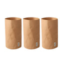 3pcs Washable Kraft Paper Storage Bag for Kitchen Desktop Refrigerator Organizer - XL-Square