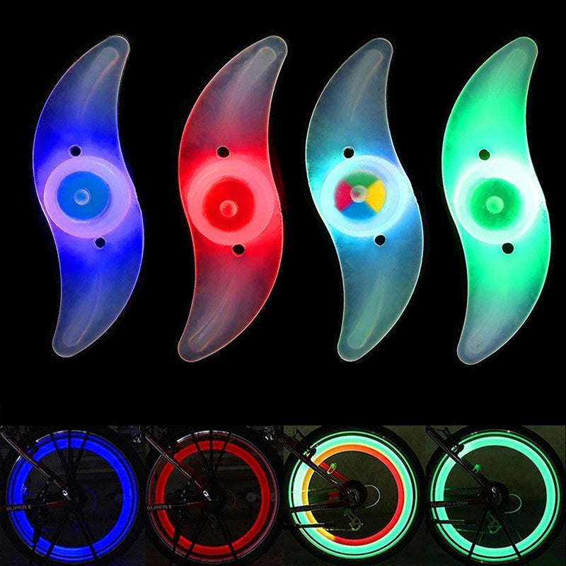 3PCS Mountain Bike Spoke Light Colourful LED Wheel Light Silicone Cycling Gear - Blue