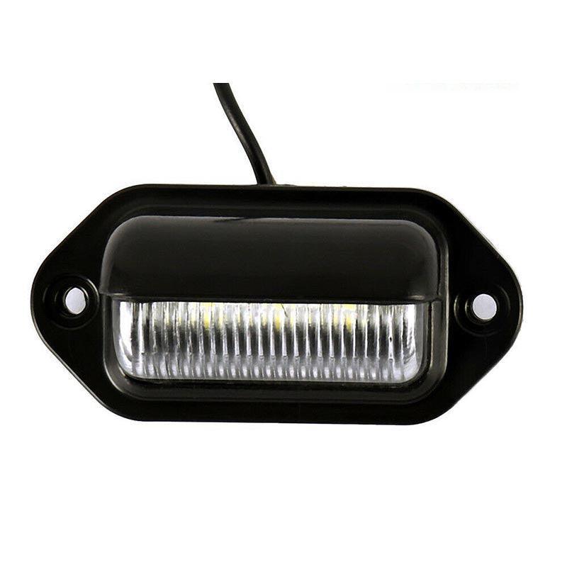 2PCS 6 LEDs License Number Plate Light Lamps For Truck SUV Trailer Lorry 12/24V