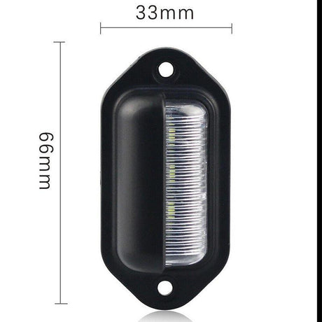 2PCS 6 LEDs License Number Plate Light Lamps For Truck SUV Trailer Lorry 12/24V