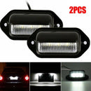 2PCS 6 LEDs License Number Plate Light Lamps For Truck SUV Trailer Lorry 12/24V