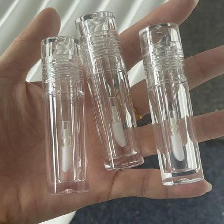 10pcs 3ml Transparent Lip Gloss Tubes Small Capacity Lip Glaze Containers