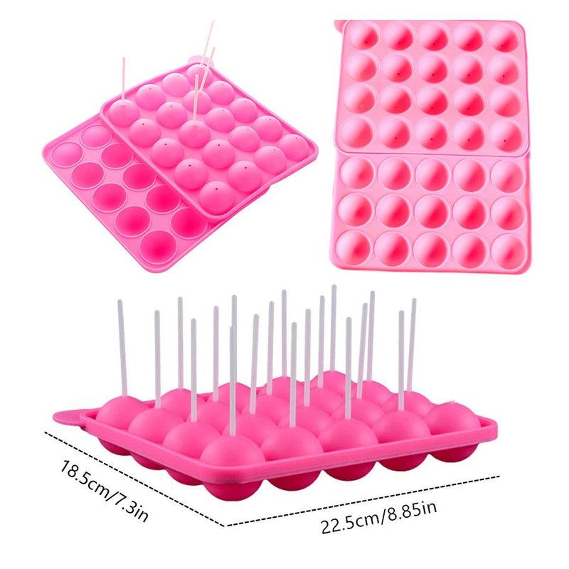 2pcs 20 Holes Round Silicone Moulds for Lollipop Candy Making Baking Tools